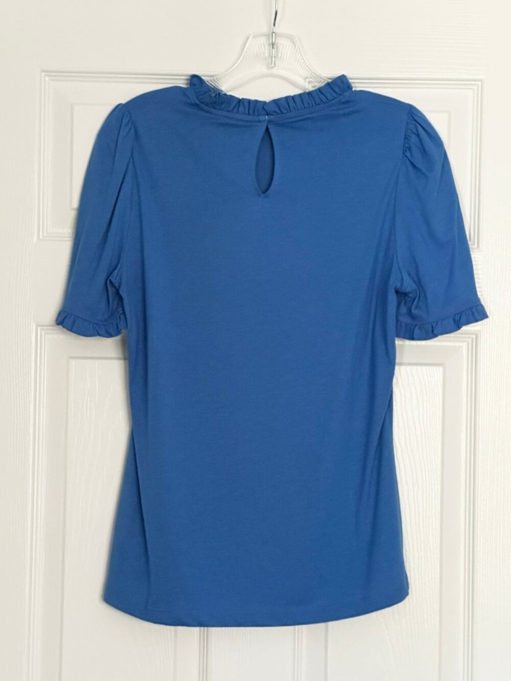NWT Boden Super Soft Frill Detail T-shirt - Meadow Spring Blue - Size 6 - Picture 5 of 8